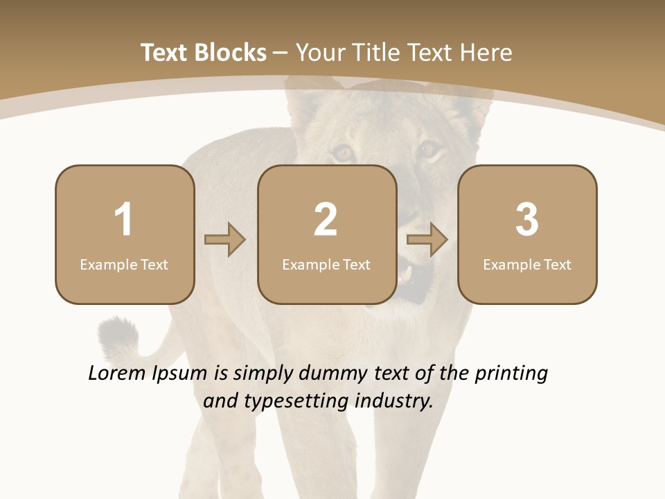 Fur Large Isolated PowerPoint Template