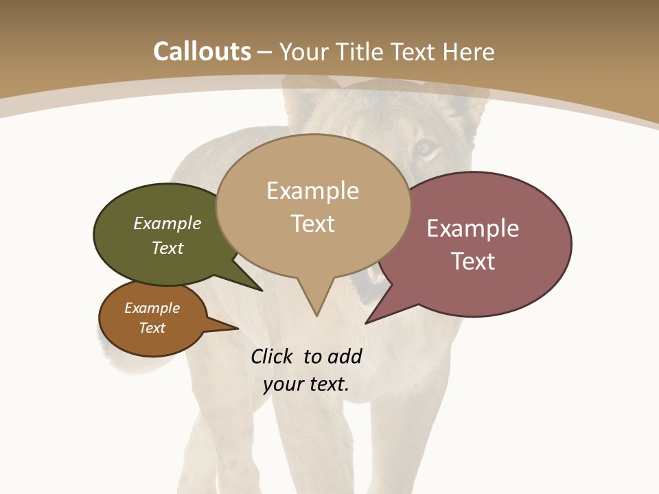 Fur Large Isolated PowerPoint Template