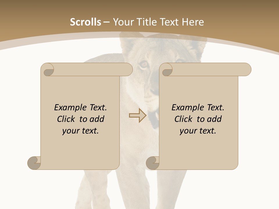 Fur Large Isolated PowerPoint Template