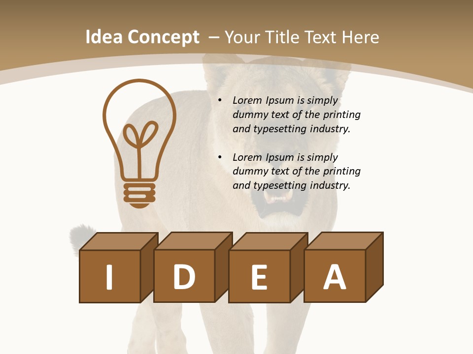 Fur Large Isolated PowerPoint Template