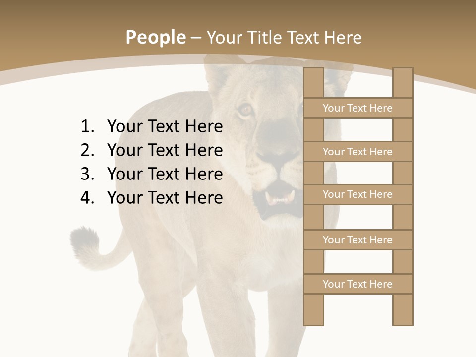 Fur Large Isolated PowerPoint Template