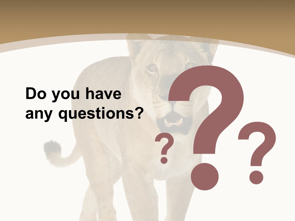 Fur Large Isolated PowerPoint Template