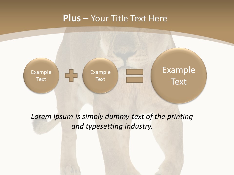 Panthera Leo Animals Animal PowerPoint Template