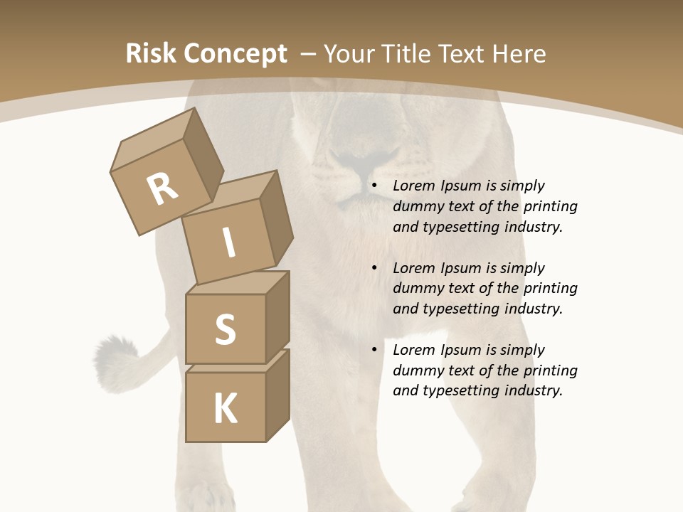 Panthera Leo Animals Animal PowerPoint Template