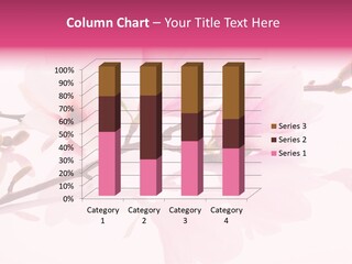 Pink Spring Flowers With Reflection PowerPoint Template