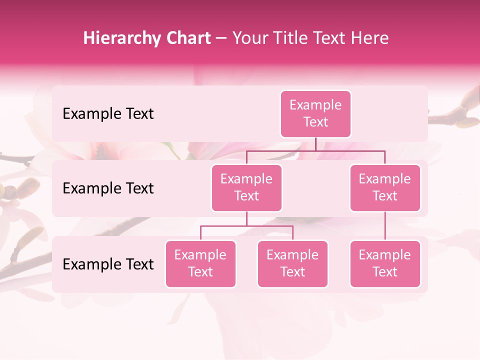 Pink Spring Flowers With Reflection PowerPoint Template