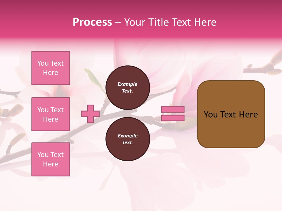 Pink Spring Flowers With Reflection PowerPoint Template