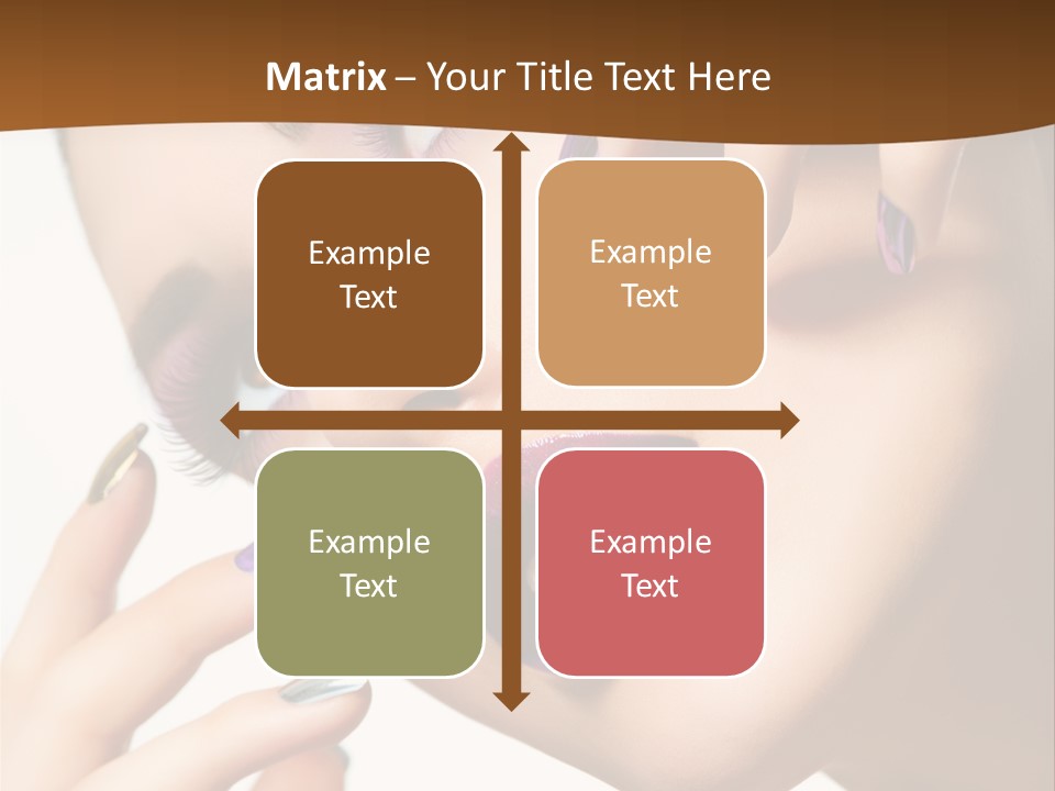 Brunette Cosmetic Golden PowerPoint Template