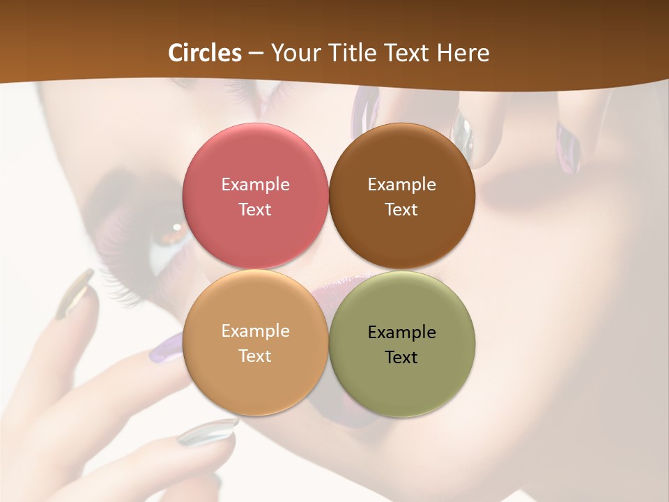 Brunette Cosmetic Golden PowerPoint Template