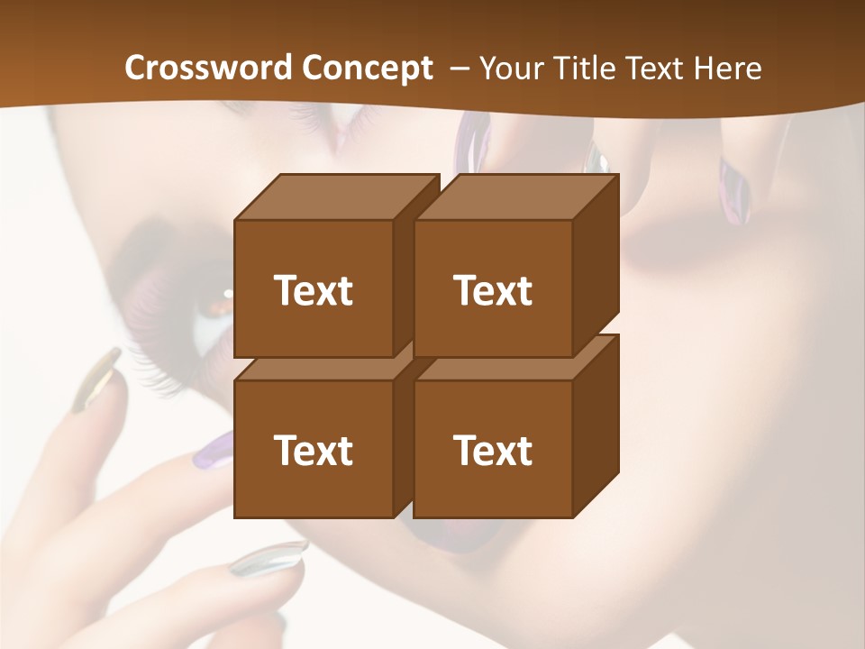 Brunette Cosmetic Golden PowerPoint Template