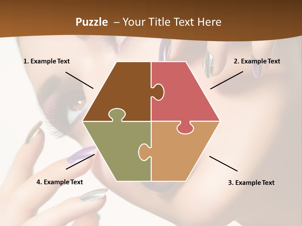 Brunette Cosmetic Golden PowerPoint Template