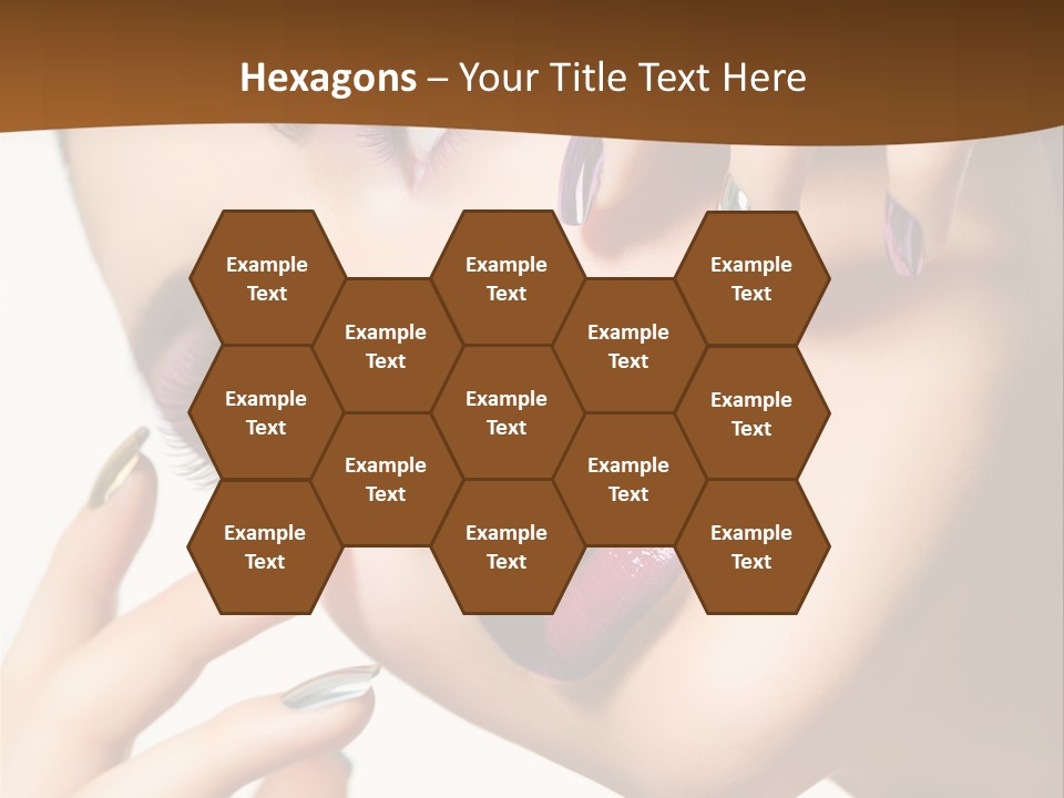 Brunette Cosmetic Golden PowerPoint Template