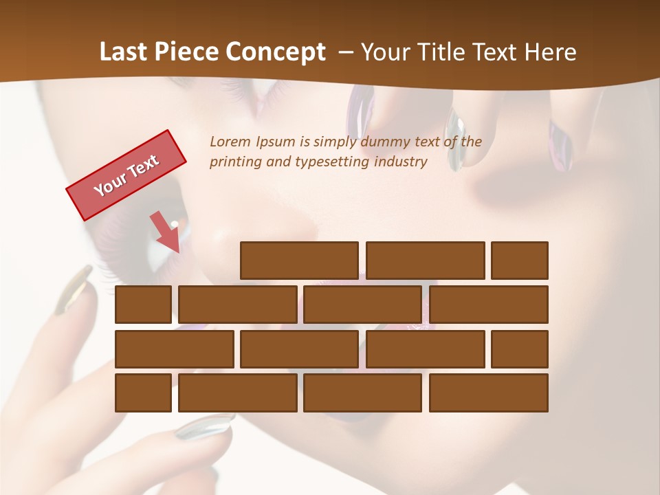 Brunette Cosmetic Golden PowerPoint Template