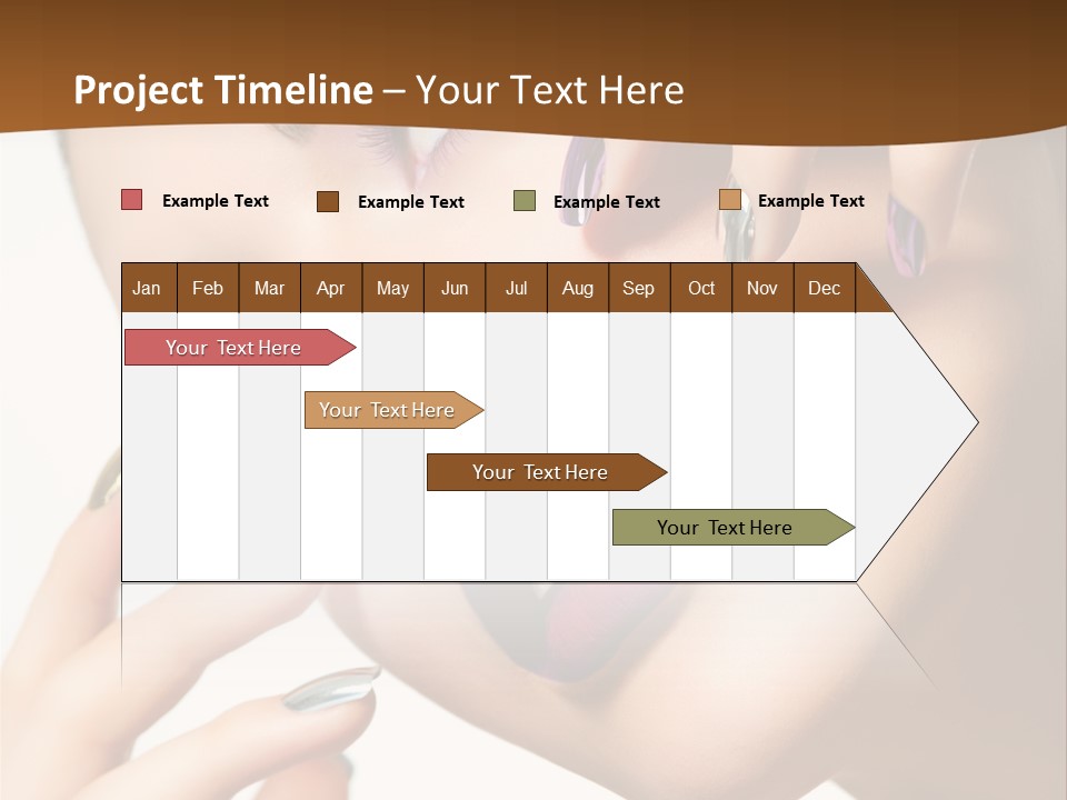 Brunette Cosmetic Golden PowerPoint Template