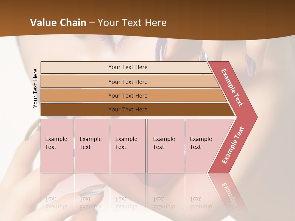 Brunette Cosmetic Golden PowerPoint Template