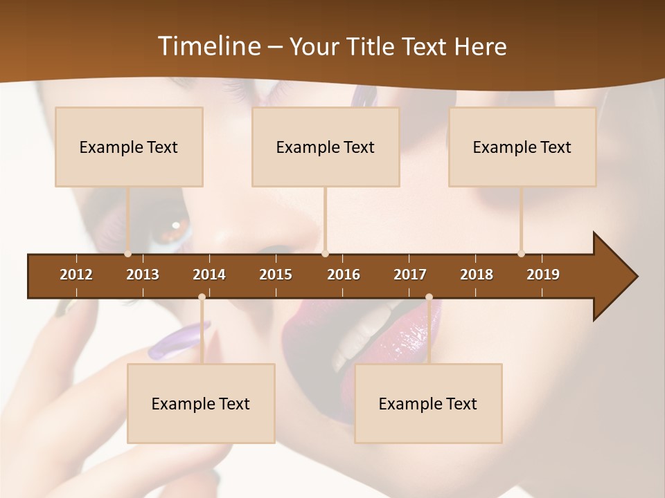 Brunette Cosmetic Golden PowerPoint Template