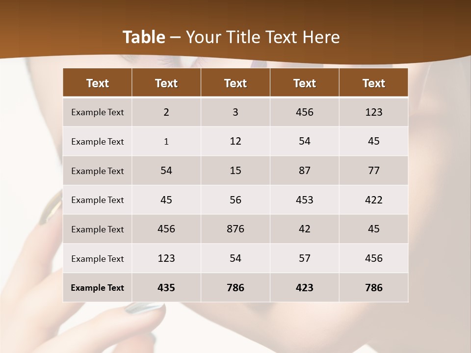 Brunette Cosmetic Golden PowerPoint Template