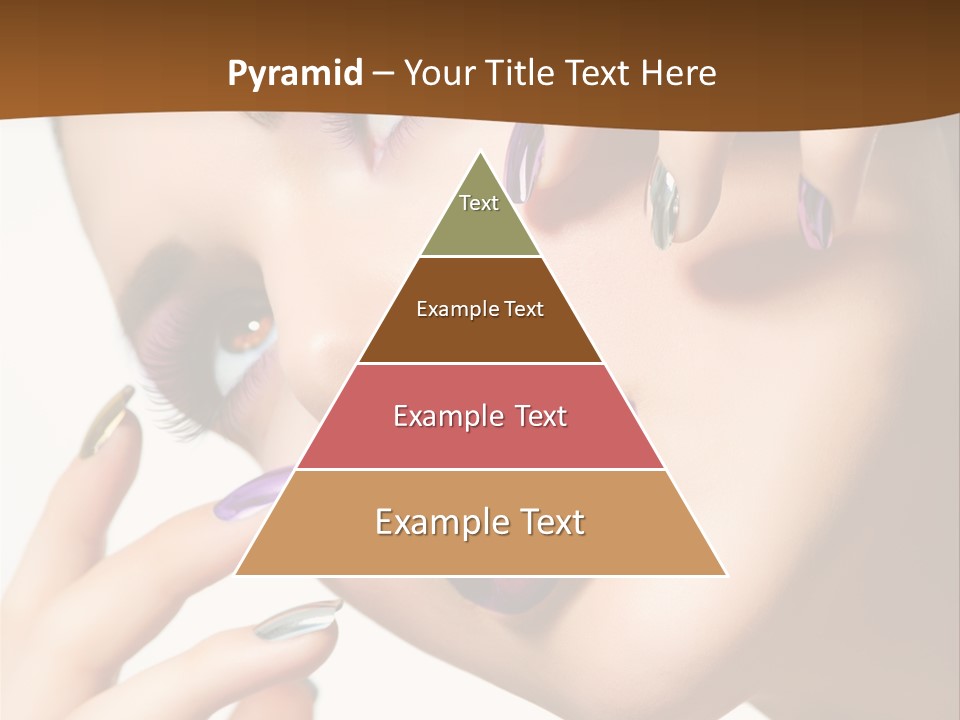 Brunette Cosmetic Golden PowerPoint Template