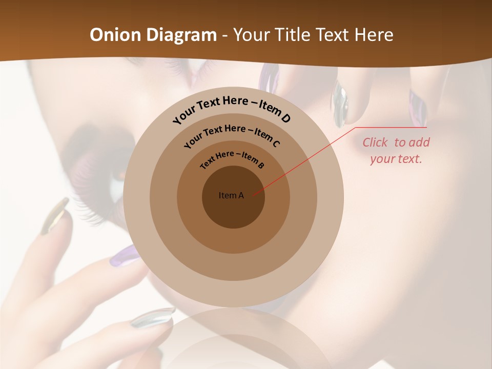 Brunette Cosmetic Golden PowerPoint Template