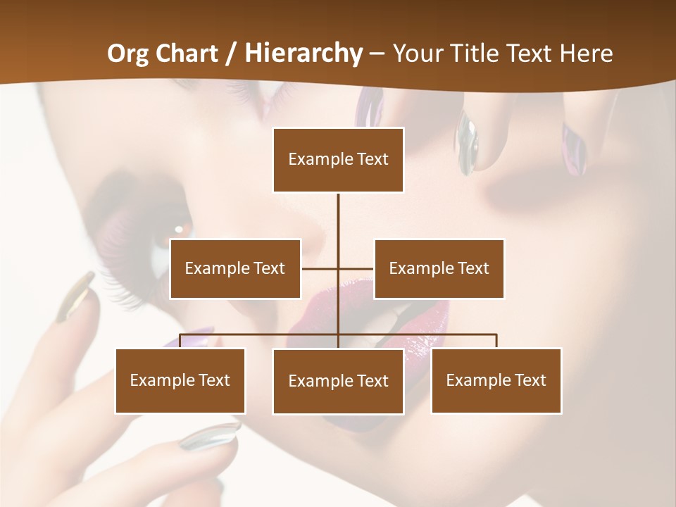 Brunette Cosmetic Golden PowerPoint Template