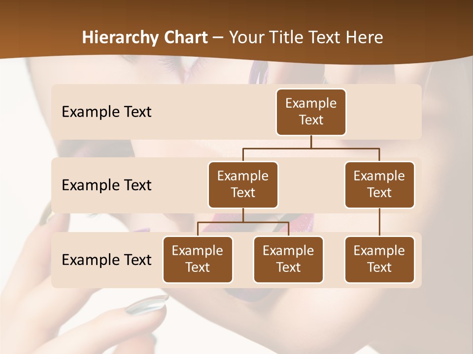 Brunette Cosmetic Golden PowerPoint Template