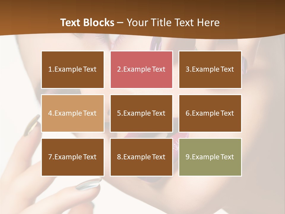 Brunette Cosmetic Golden PowerPoint Template