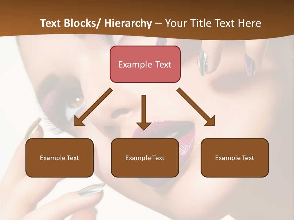 Brunette Cosmetic Golden PowerPoint Template