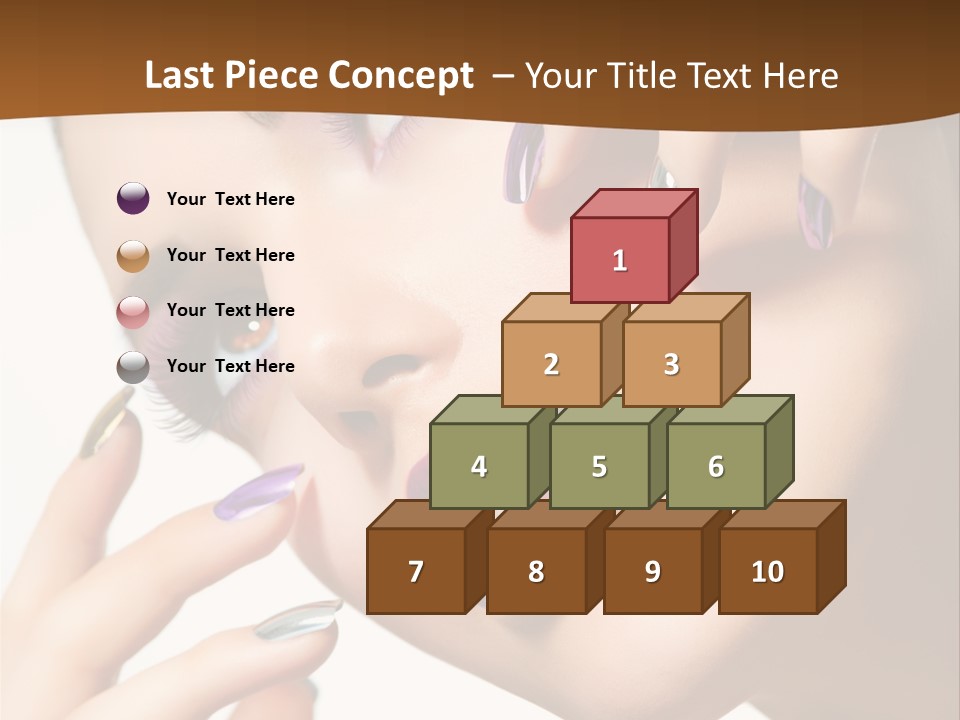 Brunette Cosmetic Golden PowerPoint Template