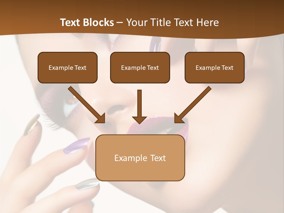 Brunette Cosmetic Golden PowerPoint Template