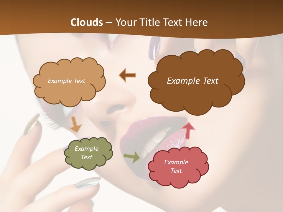 Brunette Cosmetic Golden PowerPoint Template