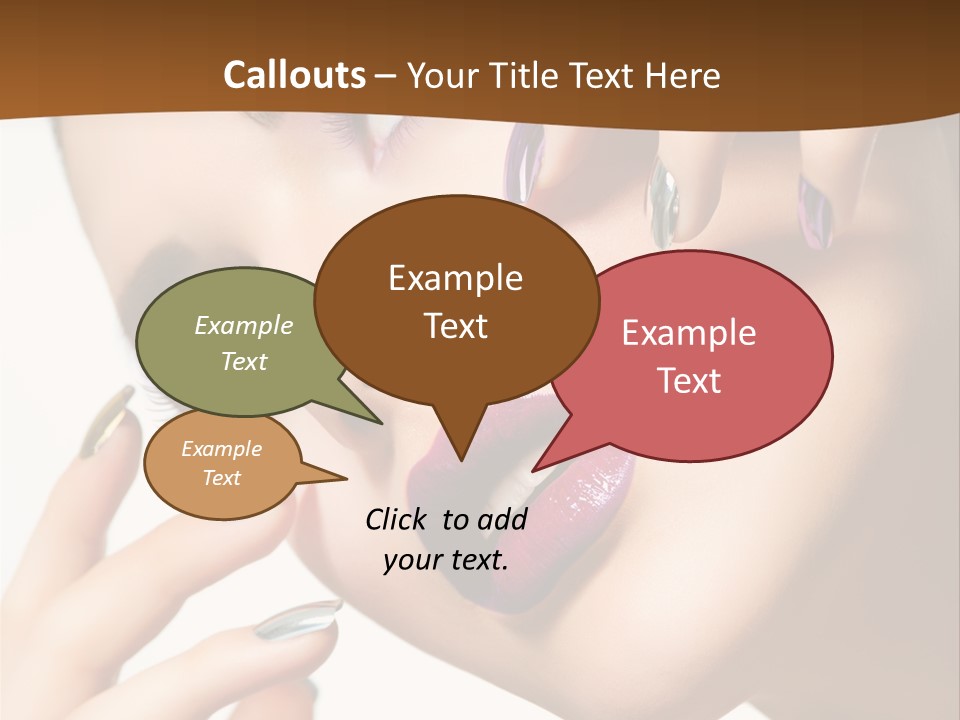 Brunette Cosmetic Golden PowerPoint Template