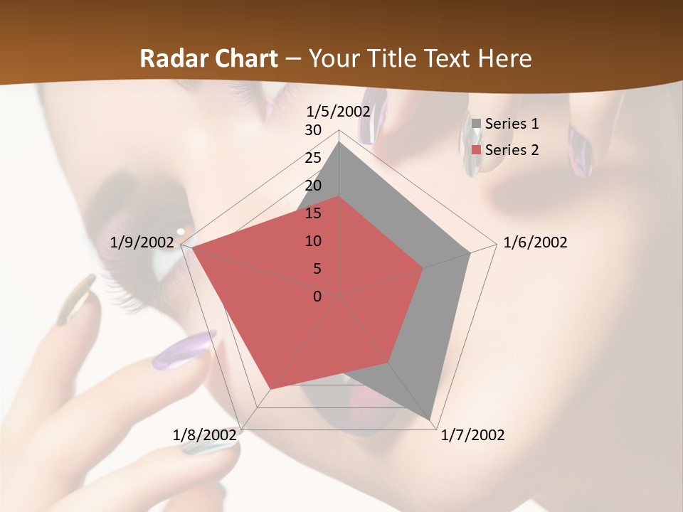 Brunette Cosmetic Golden PowerPoint Template