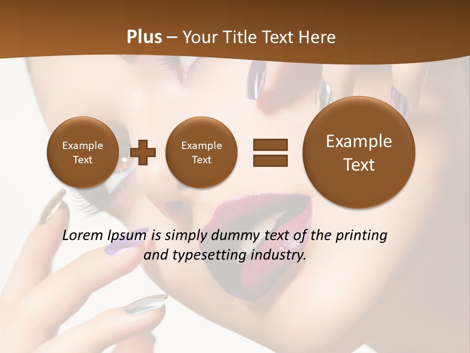 Brunette Cosmetic Golden PowerPoint Template