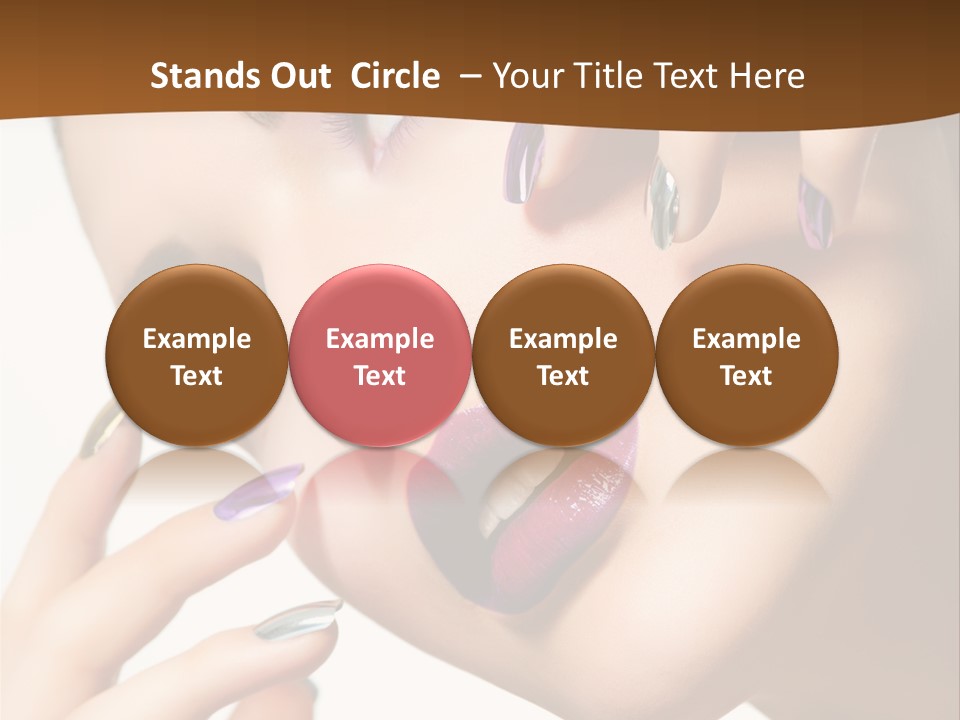 Brunette Cosmetic Golden PowerPoint Template