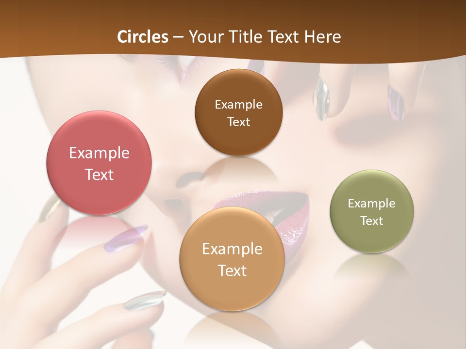 Brunette Cosmetic Golden PowerPoint Template