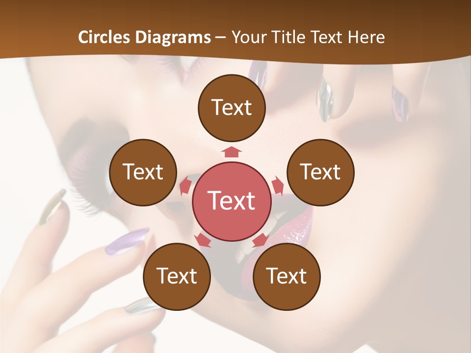 Brunette Cosmetic Golden PowerPoint Template