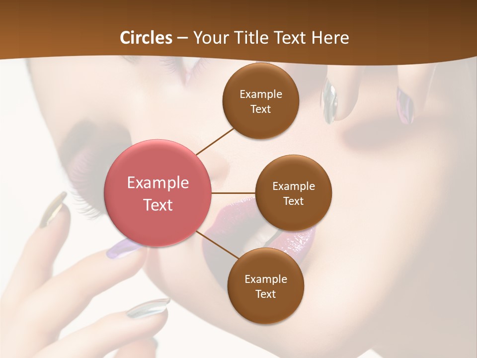 Brunette Cosmetic Golden PowerPoint Template