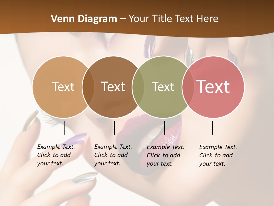 Brunette Cosmetic Golden PowerPoint Template