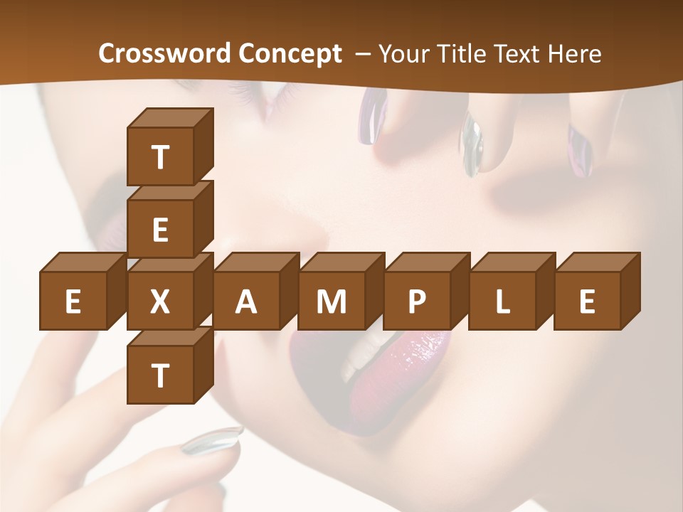 Brunette Cosmetic Golden PowerPoint Template