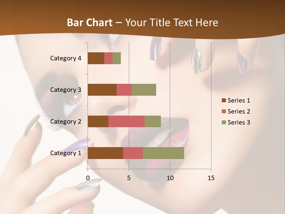 Brunette Cosmetic Golden PowerPoint Template