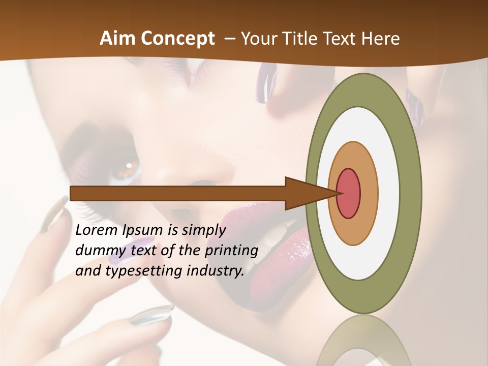 Brunette Cosmetic Golden PowerPoint Template