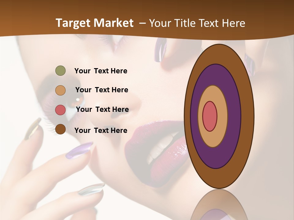 Brunette Cosmetic Golden PowerPoint Template