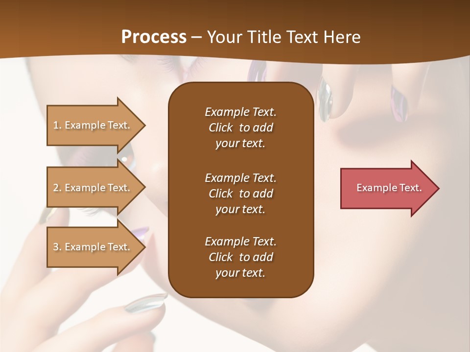 Brunette Cosmetic Golden PowerPoint Template