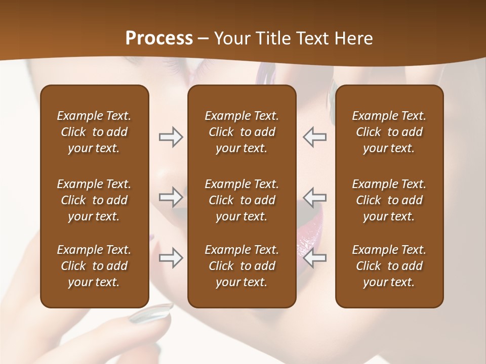 Brunette Cosmetic Golden PowerPoint Template