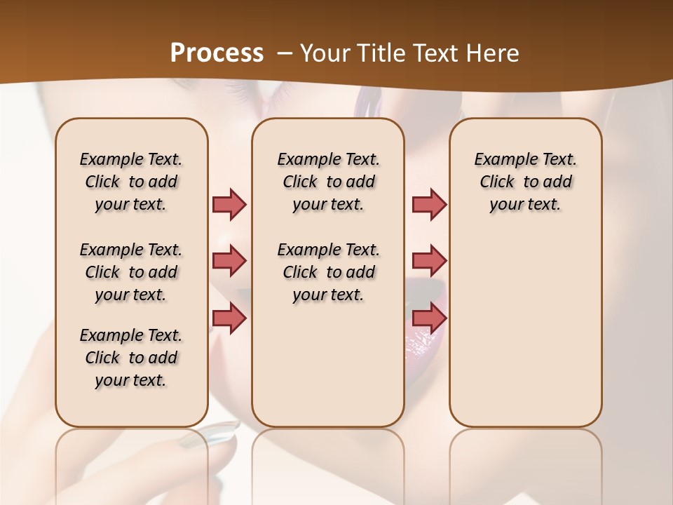Brunette Cosmetic Golden PowerPoint Template