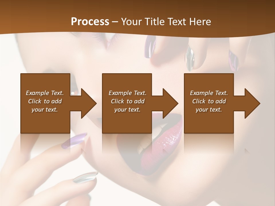 Brunette Cosmetic Golden PowerPoint Template