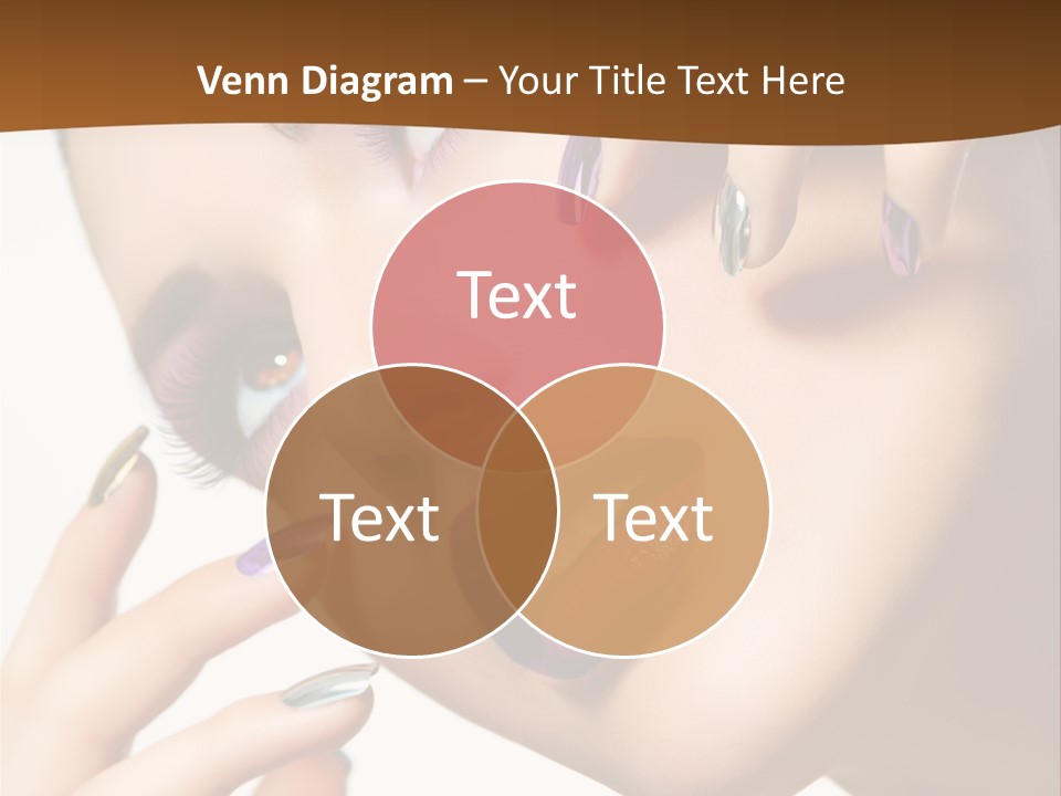 Brunette Cosmetic Golden PowerPoint Template