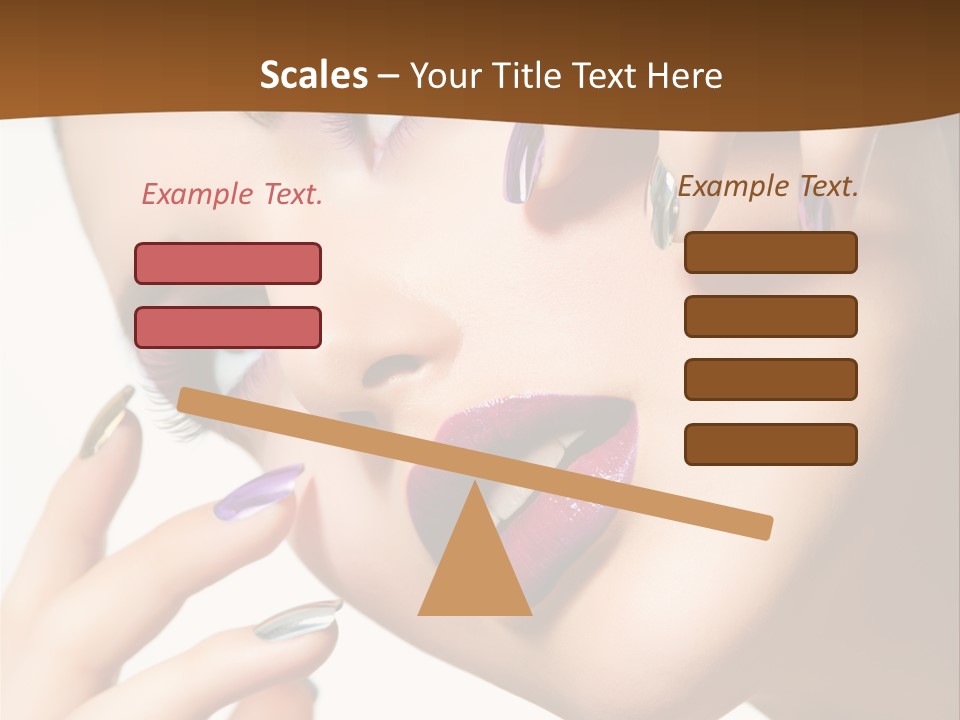 Brunette Cosmetic Golden PowerPoint Template