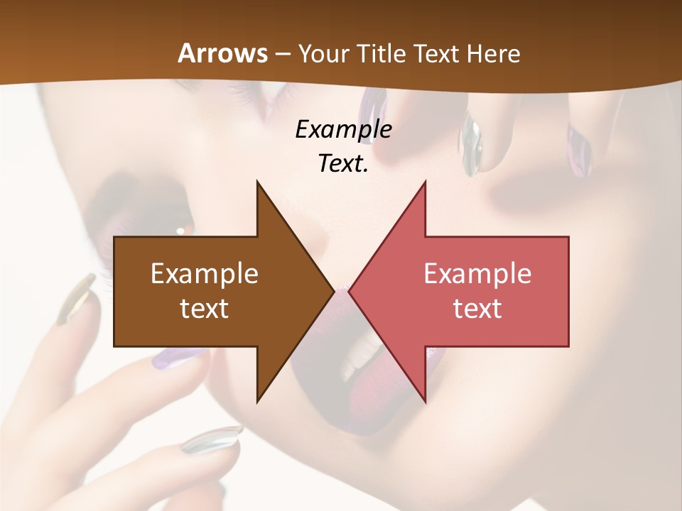 Brunette Cosmetic Golden PowerPoint Template