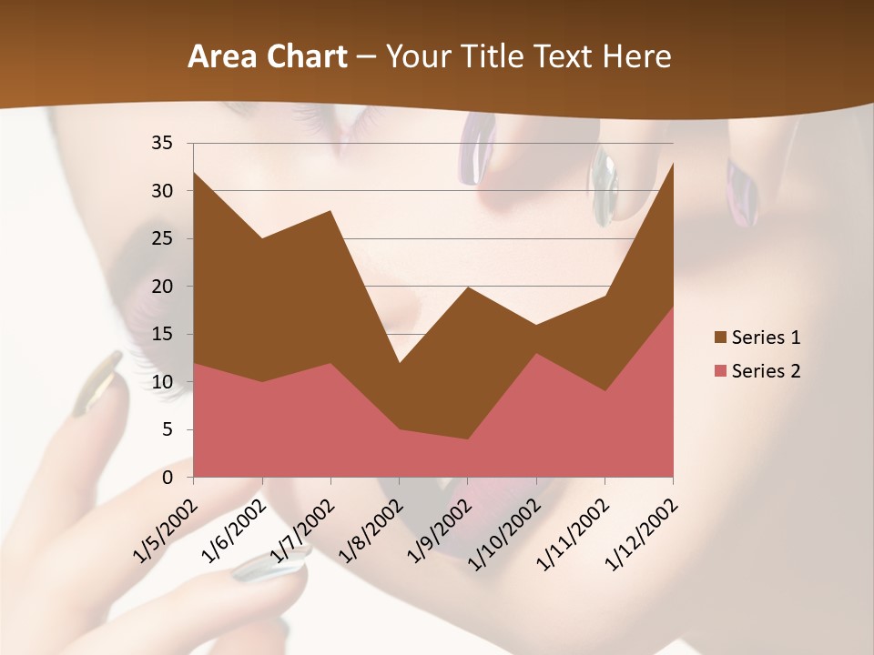 Brunette Cosmetic Golden PowerPoint Template